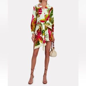 Farm Rio Spring Forest Mini Dress Size Small vacation cruise tropical print